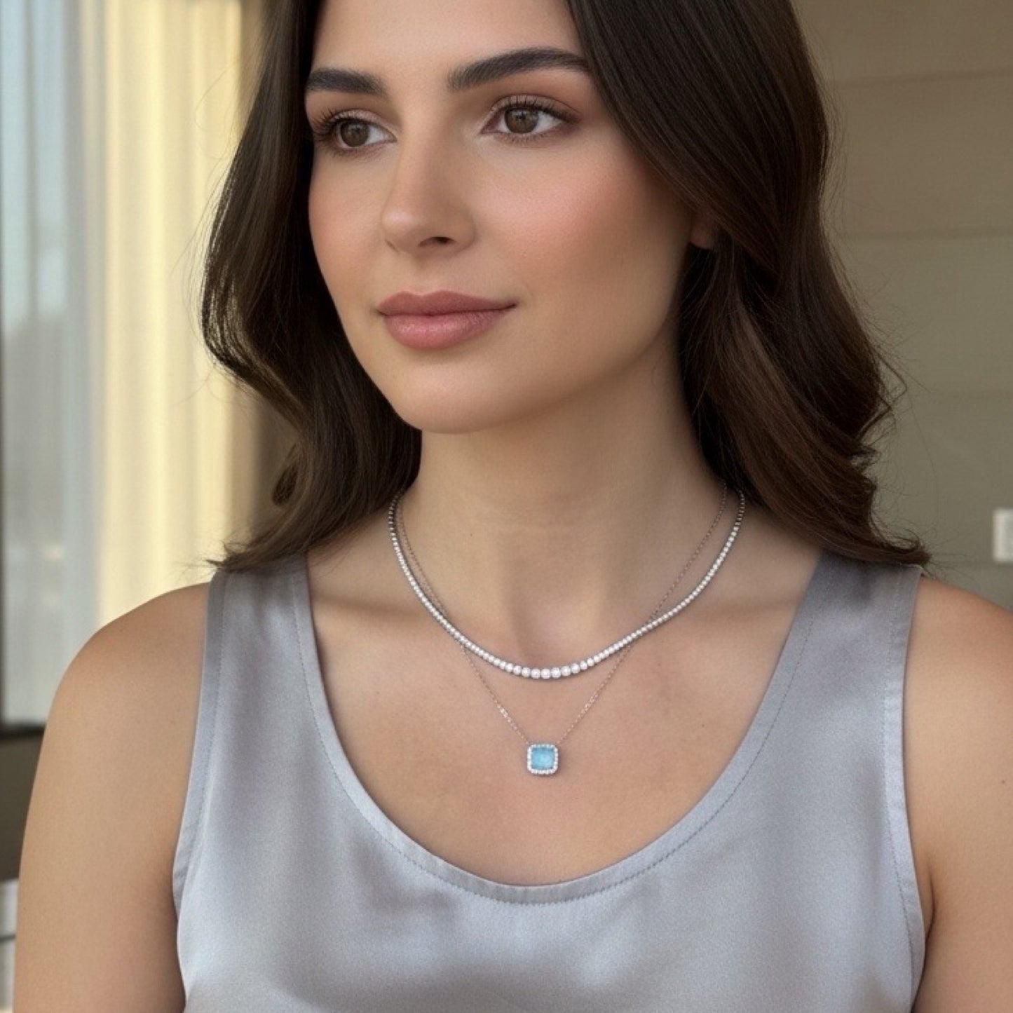 Collar Stella Aqua Marina