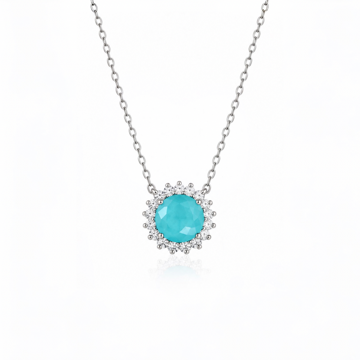 Collar Celeste aguamarina