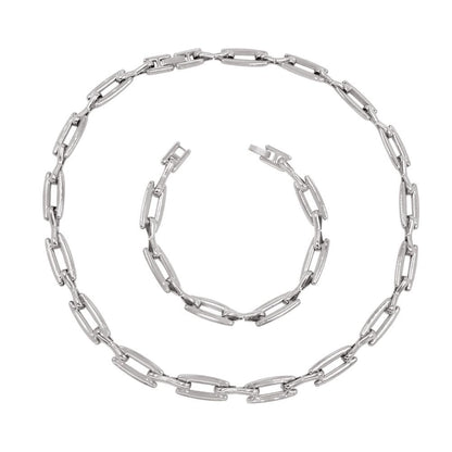 Pulsera rectángulo rodio