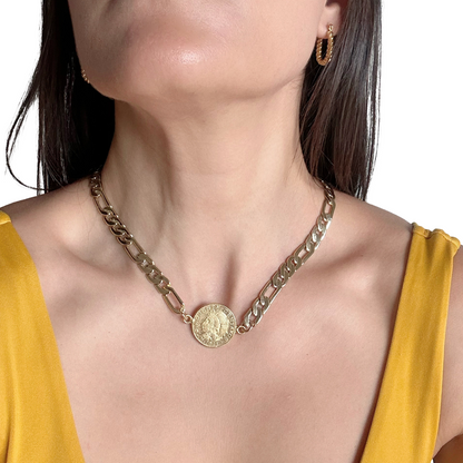 Choker Moneda Mediana