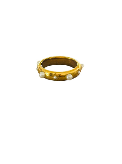 Anillo Estrellas con Perlas