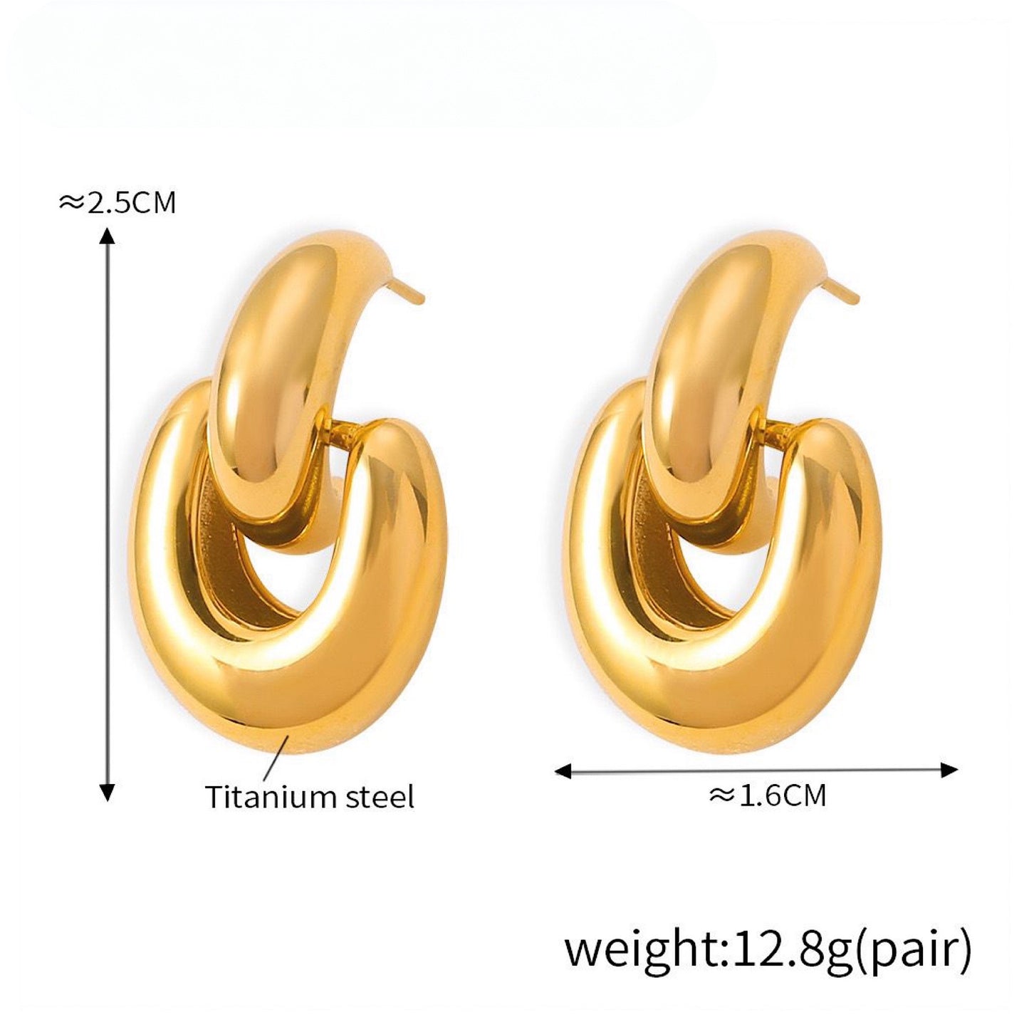 Aretes Q Dorados