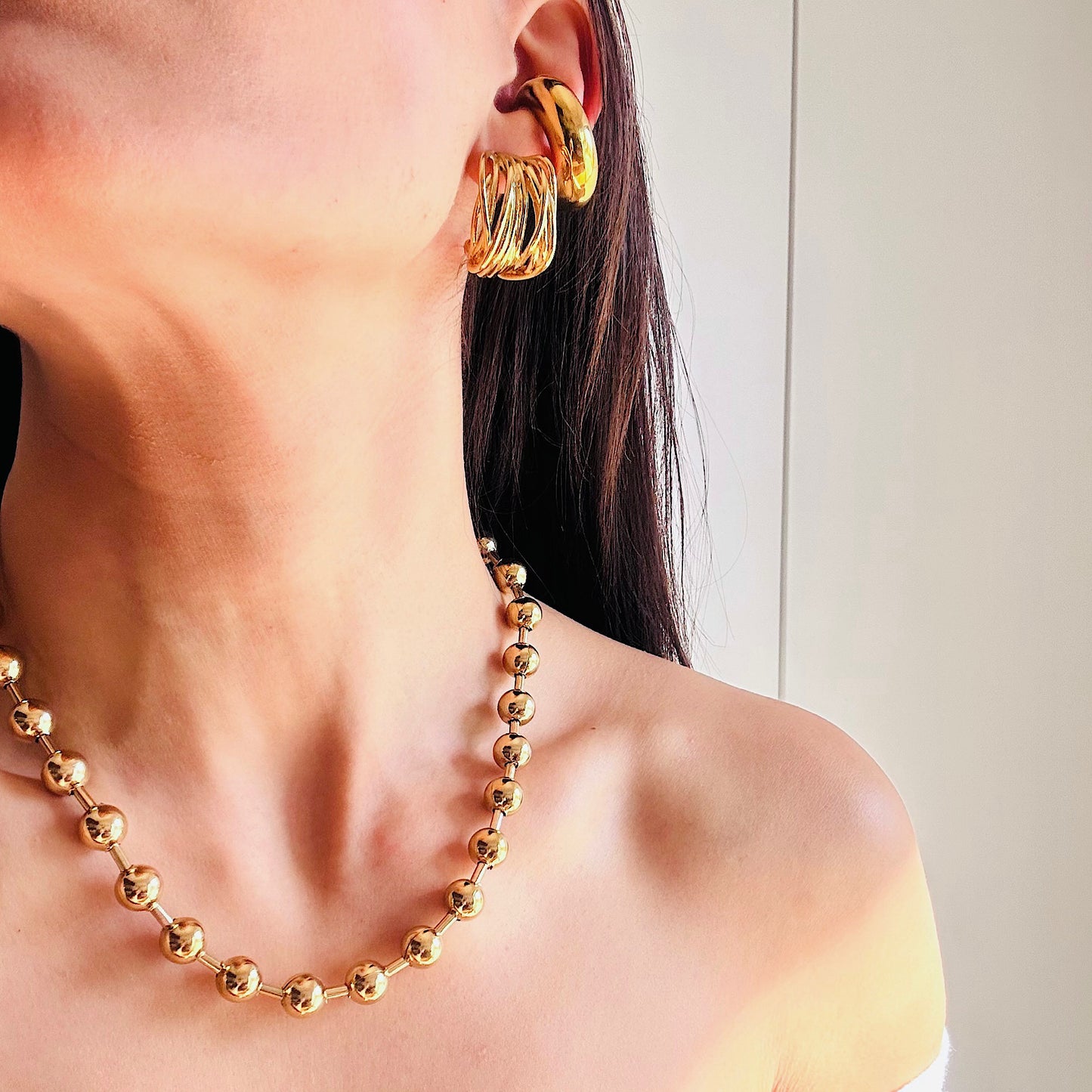Collar Big Sphere Dorado