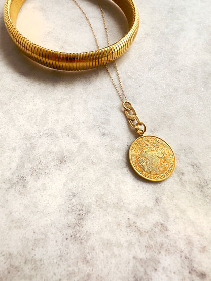Pack: Choker Moneda Chica + Collar Dos Monedas Sencillo Largo