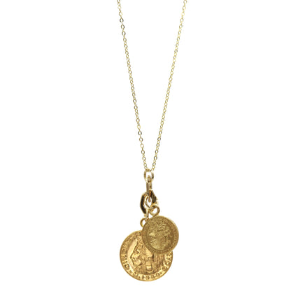 Pack: Choker Moneda Chica + Collar Dos Monedas Sencillo Largo